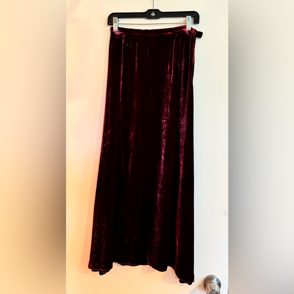 Vintage Eddie Bauer Velvet Burgundy Skirt